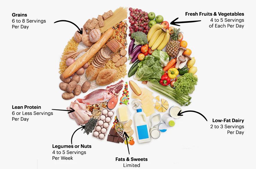 DASH diet meal composition