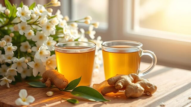 Ginger tea for vertigo relief